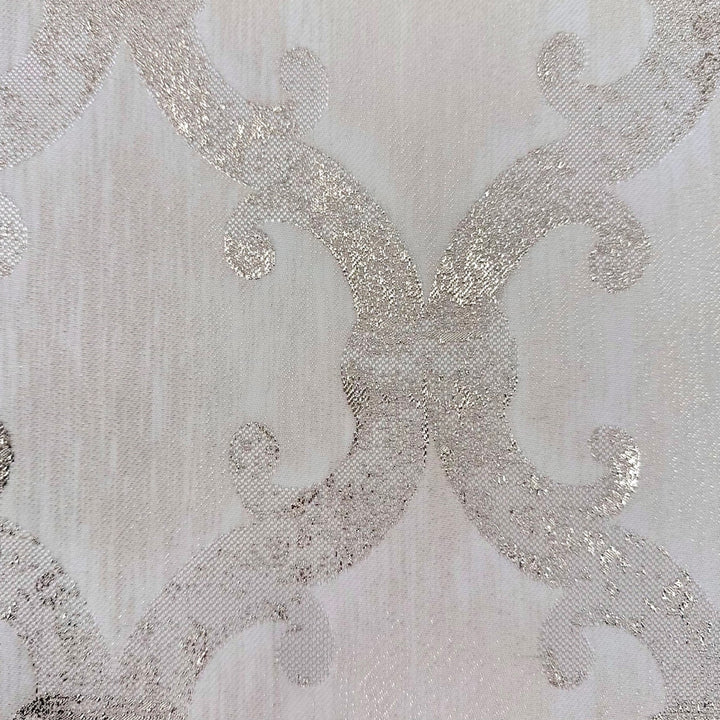 Dazzle Damask Golden White by Europatex Fabric Dazzle 100% Polyester 118.00 inches - Fabric Carolina -