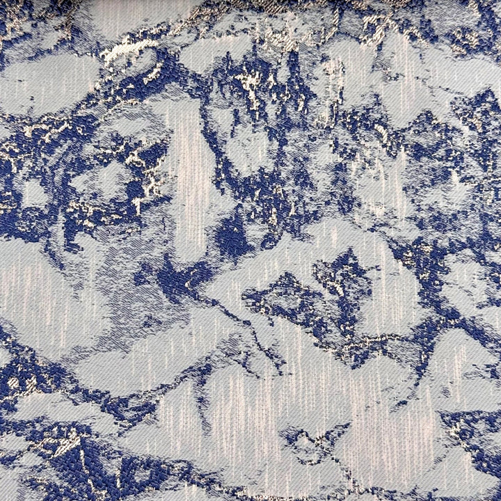 Dazzle Marble Blue Gold by Europatex Fabric Dazzle 100% Polyester 118.00 inches - Fabric Carolina -