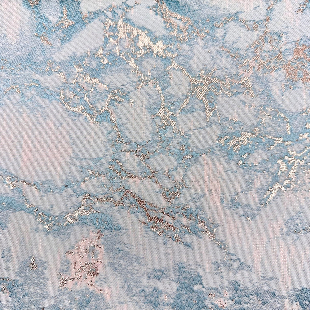 Dazzle Marble Teal Gold by Europatex Fabric Dazzle 100% Polyester 118.00 inches - Fabric Carolina -