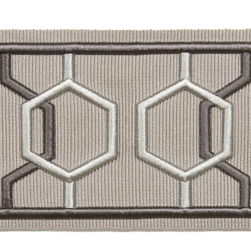 Dimensions Mink by Europatex Fabric Crest & Dimensions 100% Polyester 2.90 inches - Fabric Carolina -