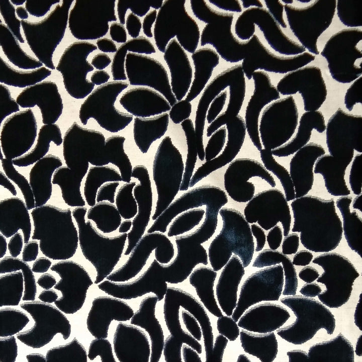 Dream Space Floral Royal by Europatex Fabric Dream Space 63.90 % Rayon, 27.86% Polyester, 8.24% Polyester+Linen 14" H, 23" V 57.00 inches - Fabric Carolina -