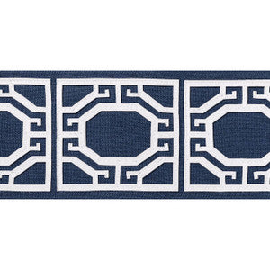 Gate Applique Tape Navy E12005 by Thibaut Fabric