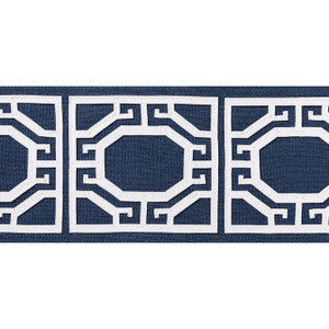 Gate Applique Tape Navy E12005 by Thibaut Fabric