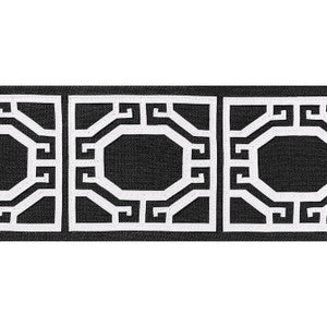 Gate Applique Tape Onyx E12010 by Thibaut Fabric