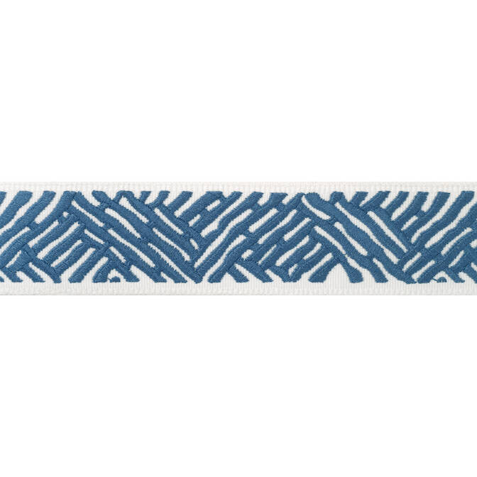 Cobble Hill Tape Bermuda E12014 by Thibaut Fabric Thibaut Fabric Cobble Hill Tape Bermuda E12014Fabric Tapes & Trims Volume 1 65% Cotton, 35% Spun Poly INDIA </p><p>Repeat: V: 7.62 2 - Fabric Carolina -