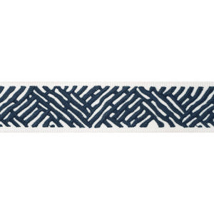 Cobble Hill Tape Navy E12015 by Thibaut Fabric