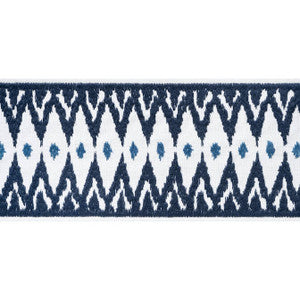 Delmont Tape Navy E12047 by Thibaut Fabric