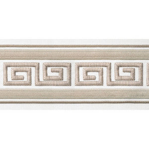 Avenue Tape Linen and Stone E12109 by Thibaut Fabric