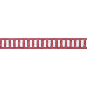 Dash Tape White on Peony E12124 by Thibaut Fabric