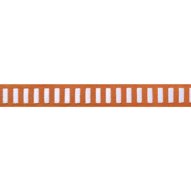 Dash Tape White on Mandarin E12126 by Thibaut Fabric Thibaut Fabric Dash Tape White on Mandarin E12126Fabric Tapes & Trims Volume 2 90% Cotton, 10% Polyester INDIA </p><p>Repeat: V: 0.5 1 - Fabric Carolina -