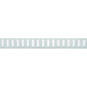 Dash Tape White on Mist E12128 by Thibaut Fabric