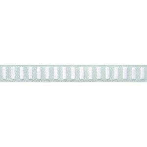 Dash Tape White on Mist E12128 by Thibaut Fabric