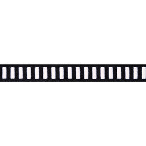 Dash Tape White on Onyx E12134 by Thibaut Fabric