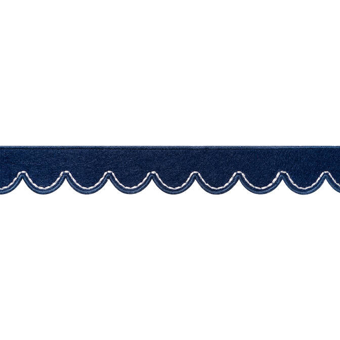 Pippa Tape Navy E12149 by Thibaut Fabric Thibaut Fabric Pippa Tape Navy E12149Fabric Tapes & Trims Volume 2 97% Polyester, 3% Viscose INDIA </p><p>Repeat: V: 1.06 1.25 - Fabric Carolina -