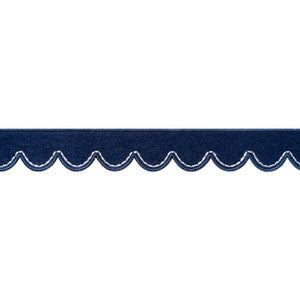 Pippa Tape Navy E12149 by Thibaut Fabric