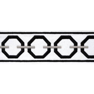 Katonah Tape Onyx and Nickel E12171 by Thibaut Fabric