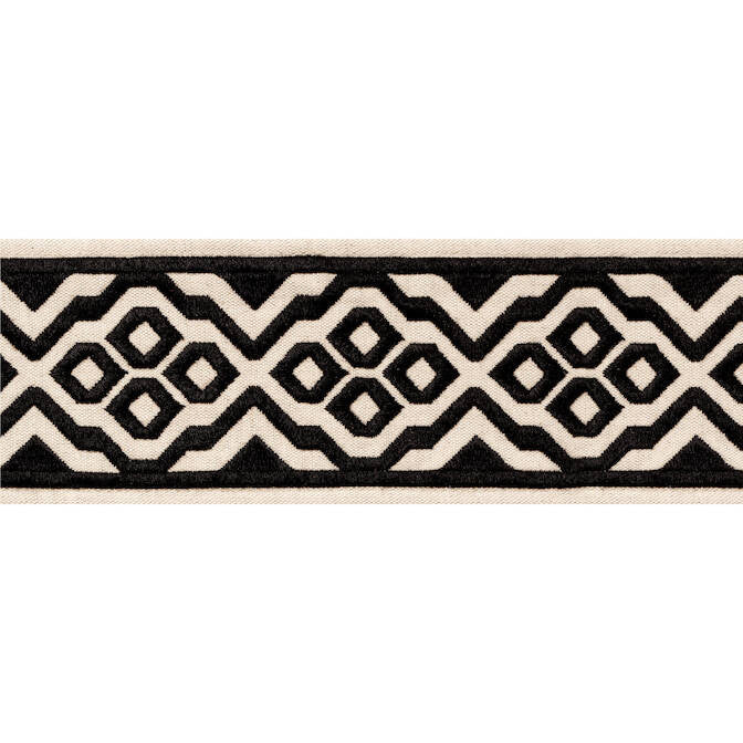Belinda Tape Onyx E12186 by Thibaut Fabric Thibaut Fabric Belinda Tape Onyx E12186Fabric Tapes & Trims Volume 3 54% Cotton, 36% Linen, 10% Spun Poly INDIA </p><p>Repeat: V: 2.5 2.875 - Fabric Carolina -