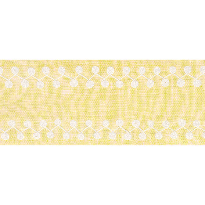 Perla Tape Daffodil E12221 by Thibaut Fabric Thibaut Fabric Perla Tape Daffodil E12221Fabric Tapes & Trims Volume 3 63% Linen, 34% Viscose, 3% Spun Poly INDIA </p><p>Repeat: V: 0.5 3.375 - Fabric Carolina -