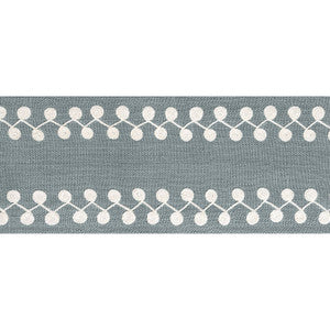 Perla Tape Slate E12226 by Thibaut Fabric
