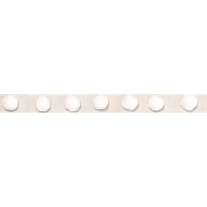 Pom Pom Tape Linen E12246 by Thibaut Fabric Thibaut Fabric Pom Pom Tape Linen E12246Fabric Tapes & Trims Volume 3 100% Cotton INDIA </p><p>Repeat: V: 2 1.25 - Fabric Carolina -