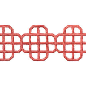 Fret Applique Coral E12265 by Thibaut Fabric