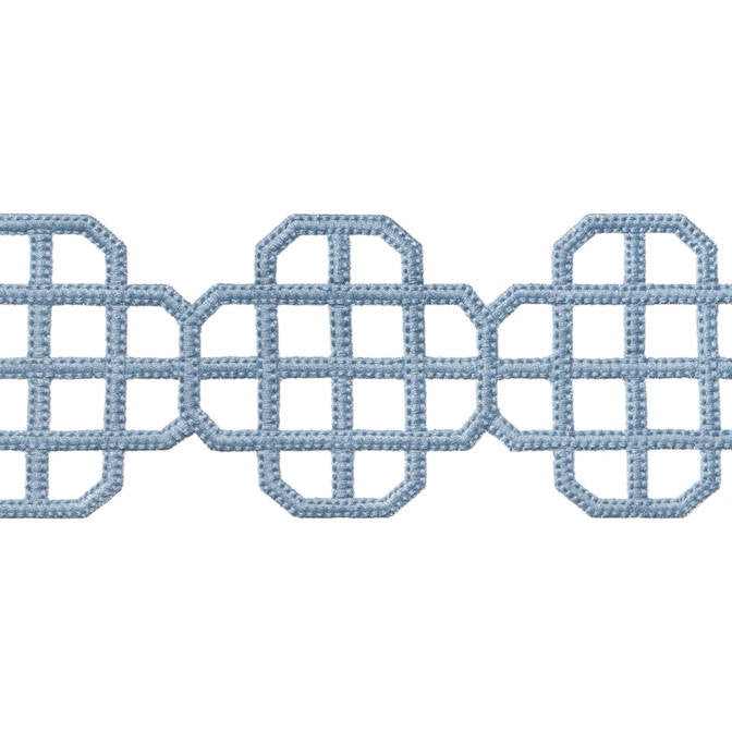 Fret Applique Sky E12267 by Thibaut Fabric Thibaut Fabric Fret Applique Sky E12267Fabric Tapes & Trims Volume 3 100% Polyester INDIA </p><p>Repeat: V: 3.25 3.5 - Fabric Carolina -