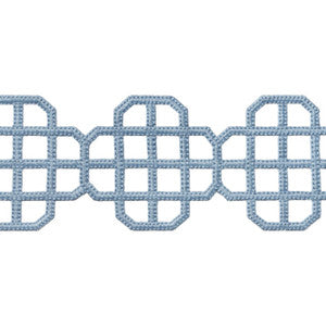 Fret Applique Sky E12267 by Thibaut Fabric