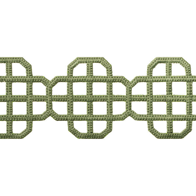 Fret Applique Juniper E12271 by Thibaut Fabric Thibaut Fabric Fret Applique Juniper E12271Fabric Tapes & Trims Volume 3 100% Polyester INDIA </p><p>Repeat: V: 3.25 3.5 - Fabric Carolina -