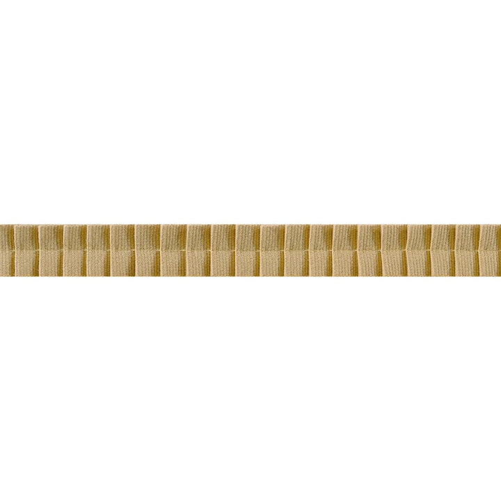 Pleated Tape Soft Gold E12310 by Thibaut Trim Thibaut Trim Pleated Tape Soft Gold E12310Trim SOLEIL 100% Cotton U.S.A </p><p>Repeat: H: , V: 0.87 in  (2.21 cm) - Fabric Carolina -