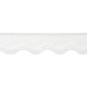 Wave Tape White on White E12328 by Thibaut Trim