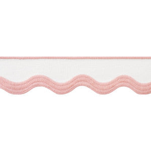 Wave Tape Blush on White E12329 by Thibaut Trim