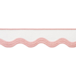 Wave Tape Blush on White E12329 by Thibaut Trim