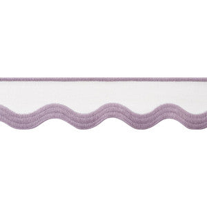 Wave Tape Lilac on White E12330 by Thibaut Trim
