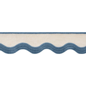 Wave Tape Cadet on Linen E12336 by Thibaut Trim