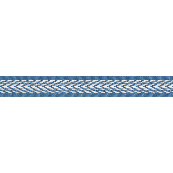 Westport Tape Island Blue E81842 by Thibaut Fabric Thibaut Fabric Westport Tape Island Blue E81842Fabric Tapes & Trims Vol. 4 100% Solution Dyed Polyester UNITED KINGDOM </p><p>Repeat: V: - 1 - Fabric Carolina -