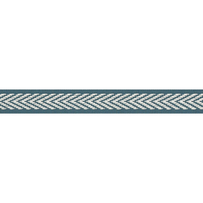 Westport Tape Teal E81843 by Thibaut Fabric Thibaut Fabric Westport Tape Teal E81843Fabric Tapes & Trims Vol. 4 100% Solution Dyed Polyester UNITED KINGDOM </p><p>Repeat: V: - 1 - Fabric Carolina -