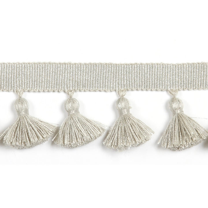 Hellenic Key Tassel Fringe Oyster by Europatex Fabric Hellenic 47% Fibranne, 44% Cotton, 9% Polyester 1.75 inches - Fabric Carolina -