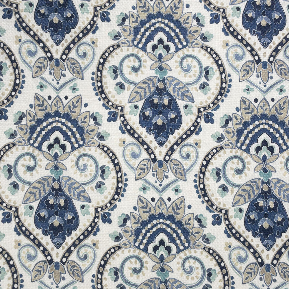 Eaton 3 Ink by Stout Fabric RAINBOW LIBRARY DENIM/INDIGO 67%SVI 33%LIN SPAIN Horizontal: 13.500 and Vertical: 13.500 54 in - Fabric Carolina -