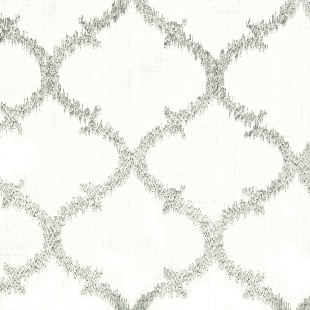 Eavesdrop 2 Chrome by Stout Fabric Rainbow Library Chrome/Nickel 98% Polyester 2% Nylon Rayon Embroidery CHINA FLAME RETARDANT-U.F.A.C. CLASS 1 (OR A) Horizontal: 4 and Vertical: 3.75 51 in - Fabric Carolina -