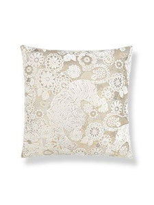Scalamandre Pillows Siberian Tiger Pillow 22 X 22 - White Tawny