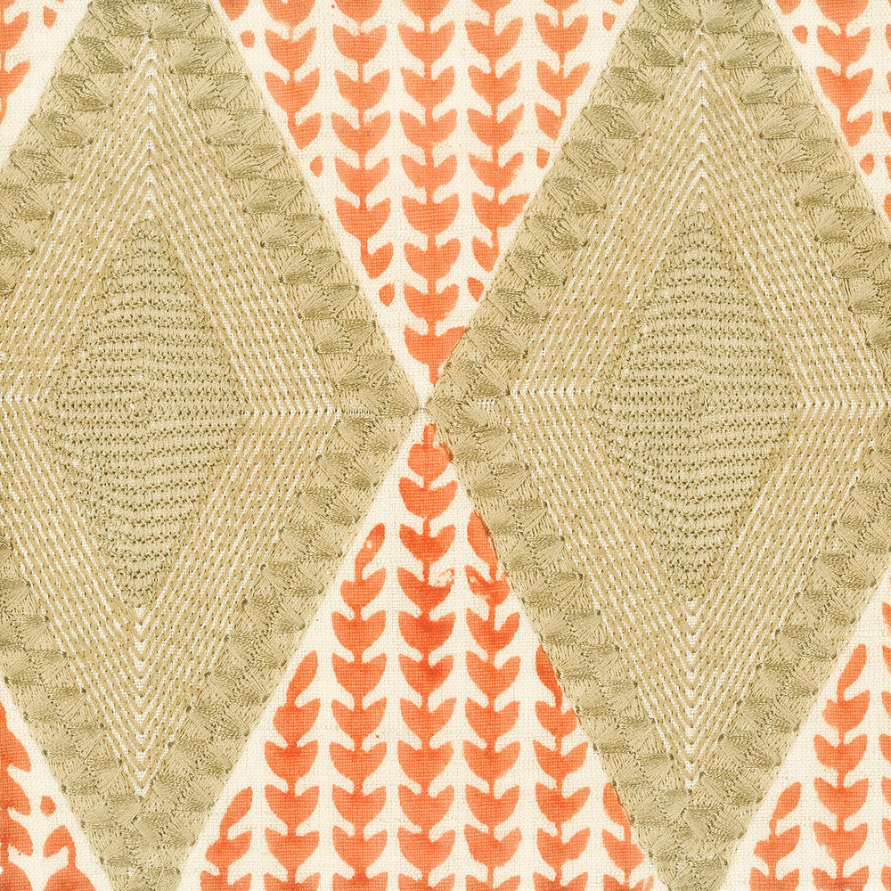 Eccentric 2 Ginger by Aoc Fabric SERENDIPITY 60%LIN 40%COT %BEMB INDIA Horizontal: 4.25 and Vertical: 7.875 51.13 in - Fabric Carolina -