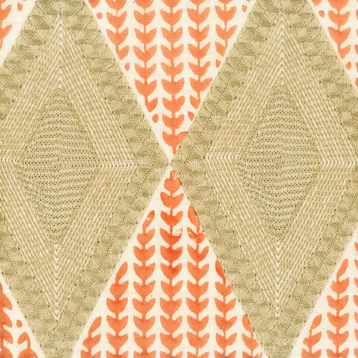 Eccentric 2 Ginger by Aoc Fabric SERENDIPITY 60%LIN 40%COT %BEMB INDIA Horizontal: 4.25 and Vertical: 7.875 51.13 in - Fabric Carolina -