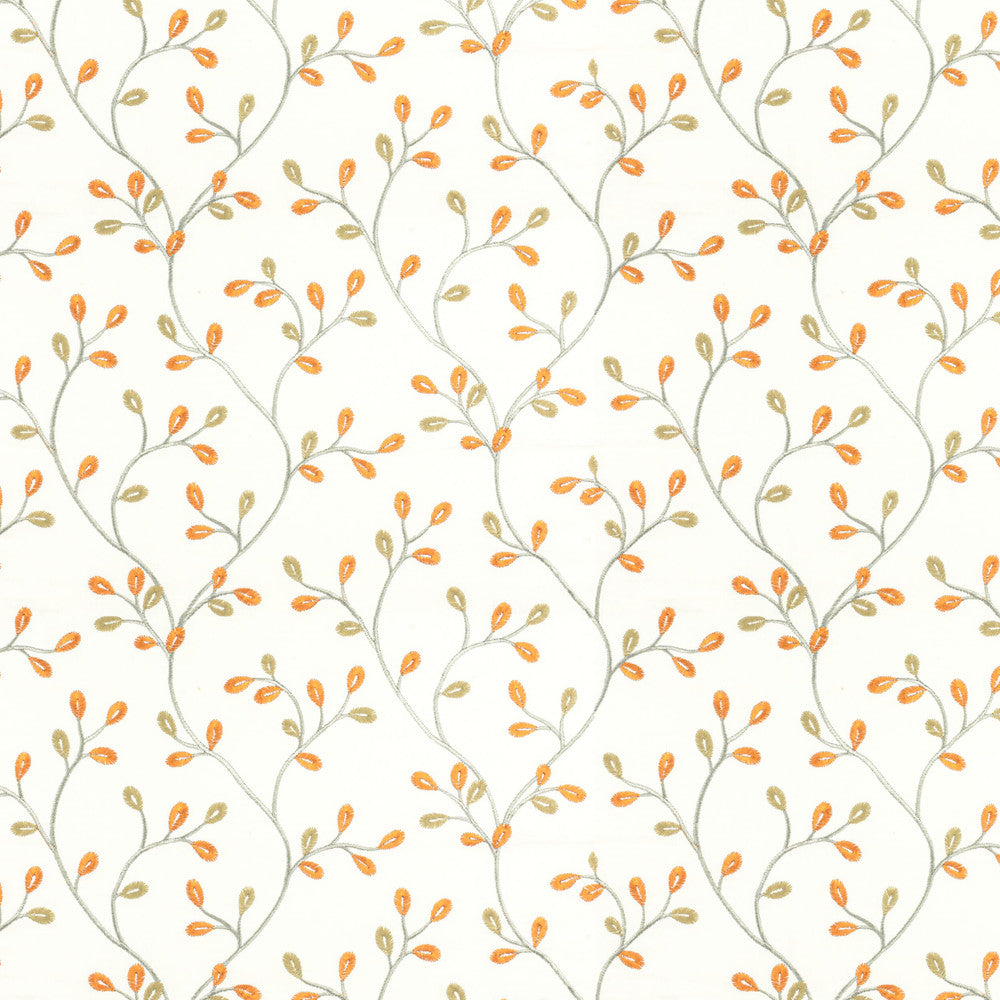 Eckley 1 Orange by Stout Fabric RAINBOW LIBRARY TILE/SORBET 77%COT 13%SVI 10%POL %BEMB INDIA Horizontal: 24.75 and Vertical: 15.25 50.75 in - Fabric Carolina -