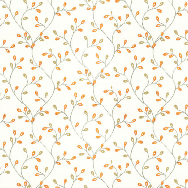 Eckley 1 Orange by Stout Fabric RAINBOW LIBRARY TILE/SORBET 77%COT 13%SVI 10%POL %BEMB INDIA Horizontal: 24.75 and Vertical: 15.25 50.75 in - Fabric Carolina -