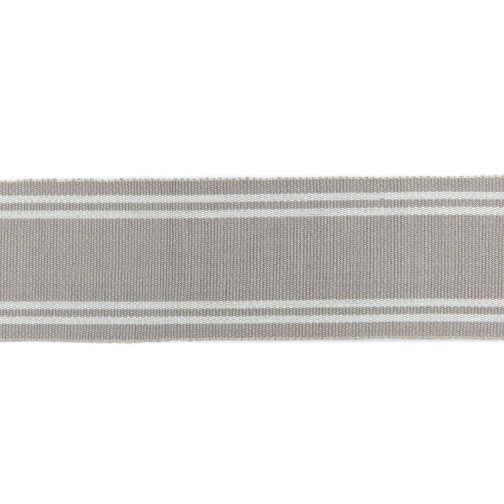 Renwick Braid Soft Grey by Threads Designer Trim GREAT STRIPES COTTON - 100% India - Horizontal: - and Vertical: - 1.97 - Swanky Fabrics -