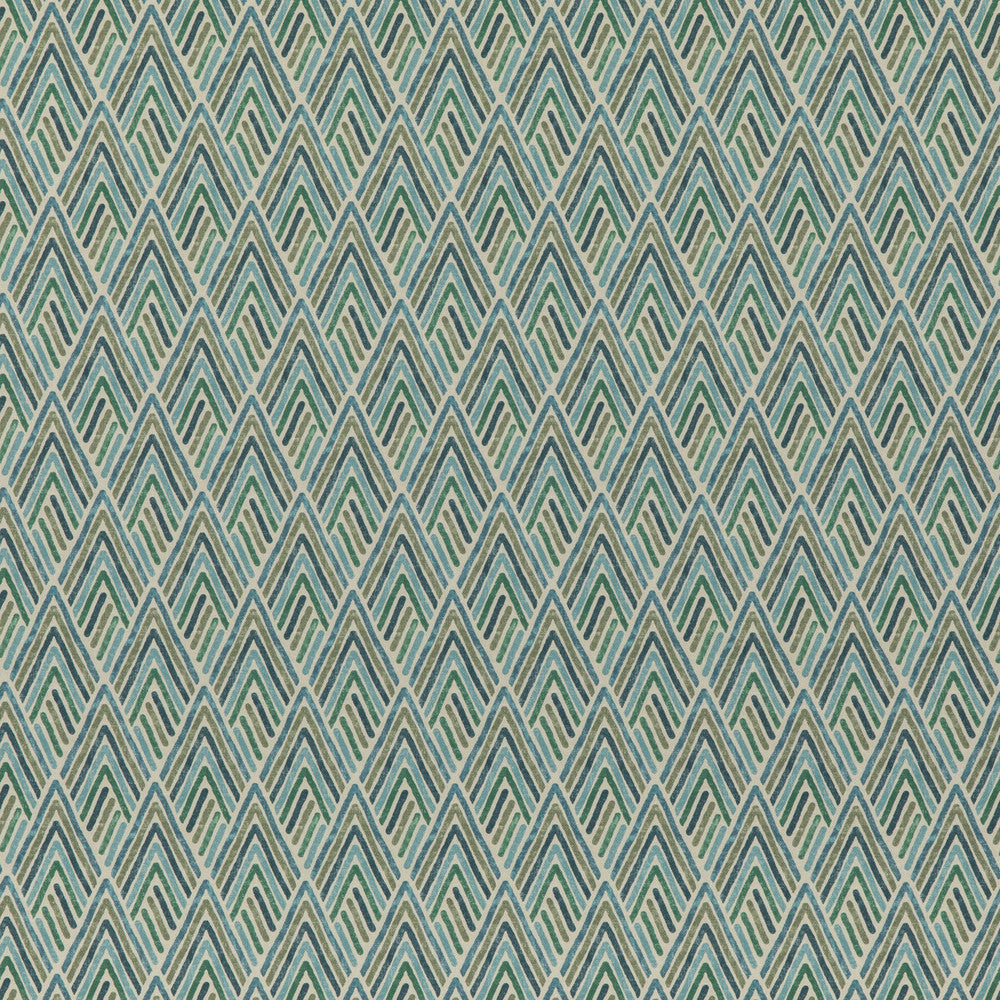 Vista Teal by Threads Fabric NALA PRINTS LINEN - 55%;COTTON - 45% Austria Horizontal: 3.349 and Vertical: 6.304 56.736 - Fabric Carolina -