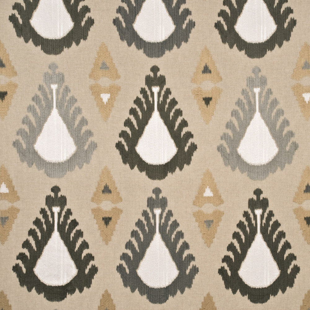 Exuberance Linen/Pewter by Threads Fabric FASCINATION LINEN - 66%;VISCOSE - 34% India Horizontal: 25.216 and Vertical: 30.338 50.432 - Fabric Carolina -