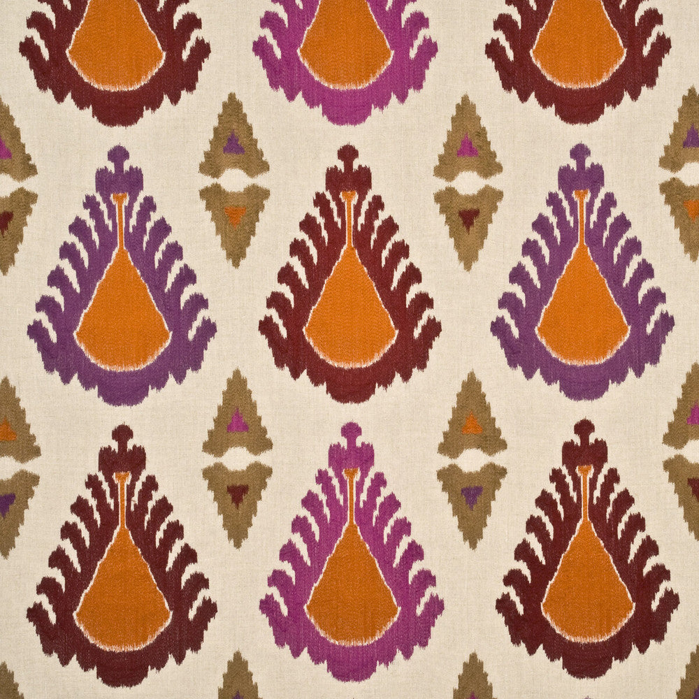 Exuberance Russet/Sienna by Threads Fabric FASCINATION LINEN - 66%;VISCOSE - 34% India Horizontal: 25.216 and Vertical: 30.338 50.432 - Fabric Carolina -