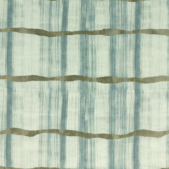 Latitude Aqua/Bronze by Threads Fabric VARIATION VISCOSE - 39%;LINEN - 28%;COTTON - 25%;SILK - 8% India - Horizontal: 27.58 and Vertical: 39.794 55.16 - Fabric Carolina -