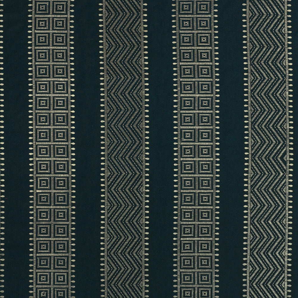 Variation Indigo by Threads Designer Fabric VARIATION COTTON - 90%;RAYON - 10% India Horizontal: 17.336 and Vertical: 3.94 52.796 - Swanky Fabrics -